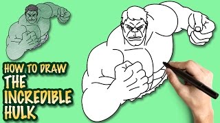How to draw the Incredible Hulk - Easy step-by-step drawing lessons for kids