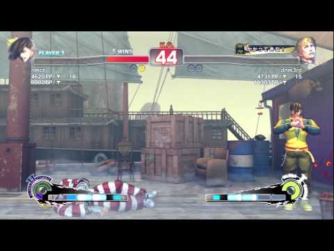SSF4 AE : dnm3rd(Sasaki) Cody vs nmot(Nemo) Yang part 1