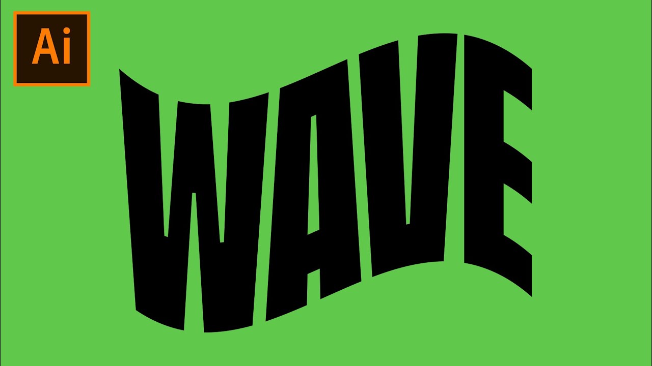 Wave Text Effect Adobe illustrator Tutorial