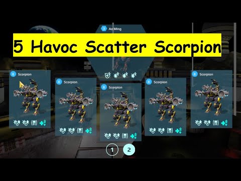 5 Havoc Scatter Scorpions Gameplay. War Robots Test Server