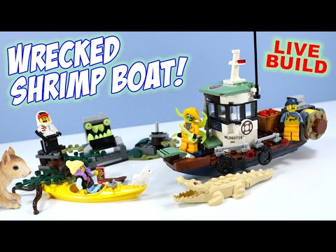 LEGO Hidden Side Wrecked Shrimp Boat LIVE Build