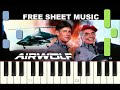 AIRWOLF OPENING 1987 Piano Tutorial With Free Sheet Music Pdf