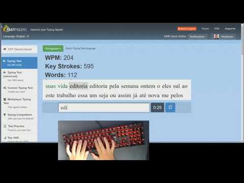 10FastFingers - 211 WPM - Portuguese World Record [2021]