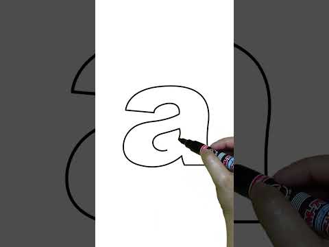 #3dart #howto #draw #3dletterdrawing 3D SMALL LETTER A