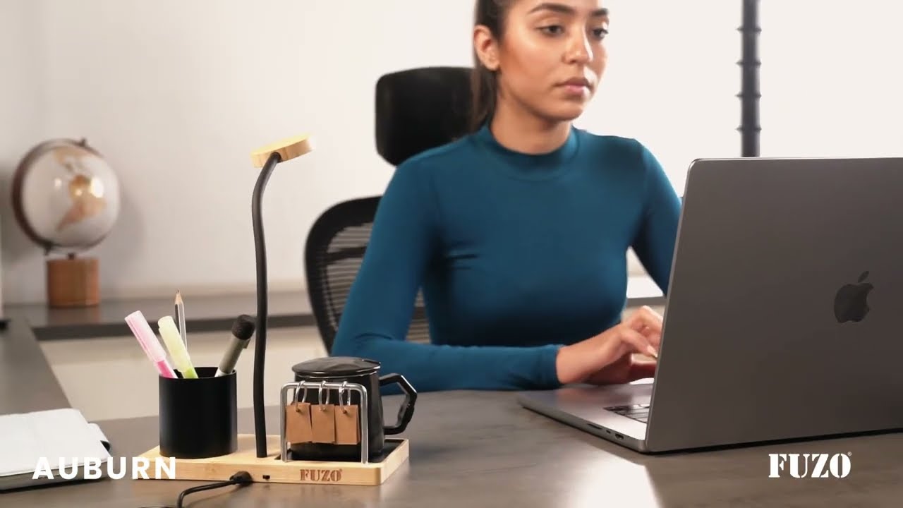 FUZO Auburn | 6 in 1: Multi-Functional Desk Utility | Bamboo | Eco Life