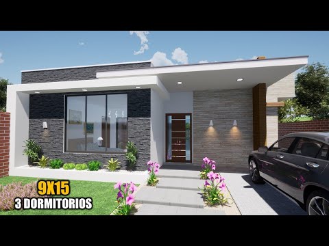 CASA PEQUEÑA Y ECONOMICA  9X15 TRES DORMITORIOS (JMC ARQ)