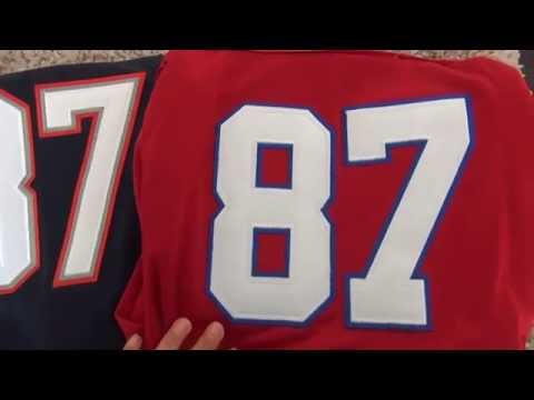 New England Patriots #87 Rob Gronkowski Nike Red blue kids Jersey
