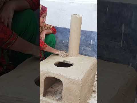 Simple Outdoor Smokeless Firewood Stove|How to make firewood stove#Shorts