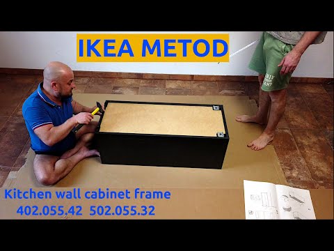 IKEA METOD Kitchen wall cabinet frame assembly  wood effect black 40x37x100 402.055.42 (40205542)