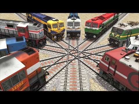 10 TRAINS CROSSING ON BUMPY'S RAILROAD CROSSING - Train Simulator 2022 || #RailroadÇrossing