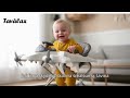 Tavalax vaikiška interaktyvi vaikštynė „Lėktuvas“ su propeleriais ir žaidimų skydeliu, pilka/balta