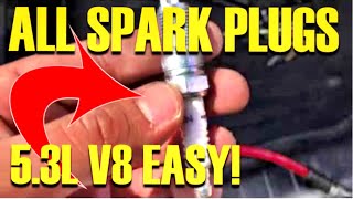 TAHOE 5.3L V8 HOW TO DO A COMPLETE TUNE UP! STEP BY STEP SPARK PLUGS, WIRES & COILS! FAST & EASY!
