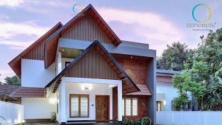 Modern Kerala style residence with contemporary in
