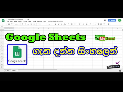 how to use google sheets | google sheets in sinhala | google sheet lessons