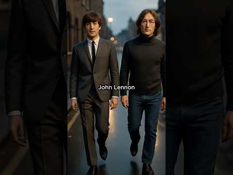 The Beatles Side by Side 🕰 Past & Present  #thebeatles