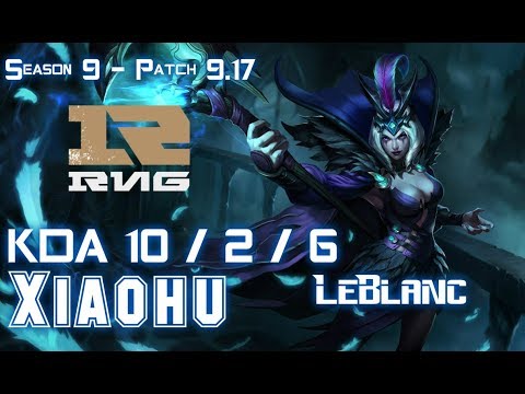 RNG Xiaohu LEBLANC vs AKALI Mid - Patch 9.17 KR Ranked