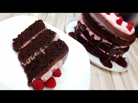 Triple Layer Chocolate Cake with Raspberry Frosting - What's For Din'? - Courtney Budzyn - Recipe 95