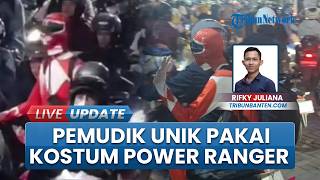 Aksi Unik Aji Pangestu, Pemudik Berkostum Power Ranger yang Curi Perhatian di Pelabuhan Ciwandan