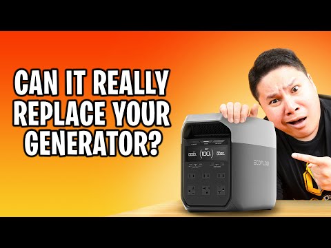 EF ECOFLOW DELTA 3 Portable Power Station, 1024Wh LiFePO4 Battery, Full Charge in 56 Min, 1800W AC/100W USB-C Output, Solar Generator(Solar Panel Optional) for Home Backup Power, Camping & RVs video review thumbnail