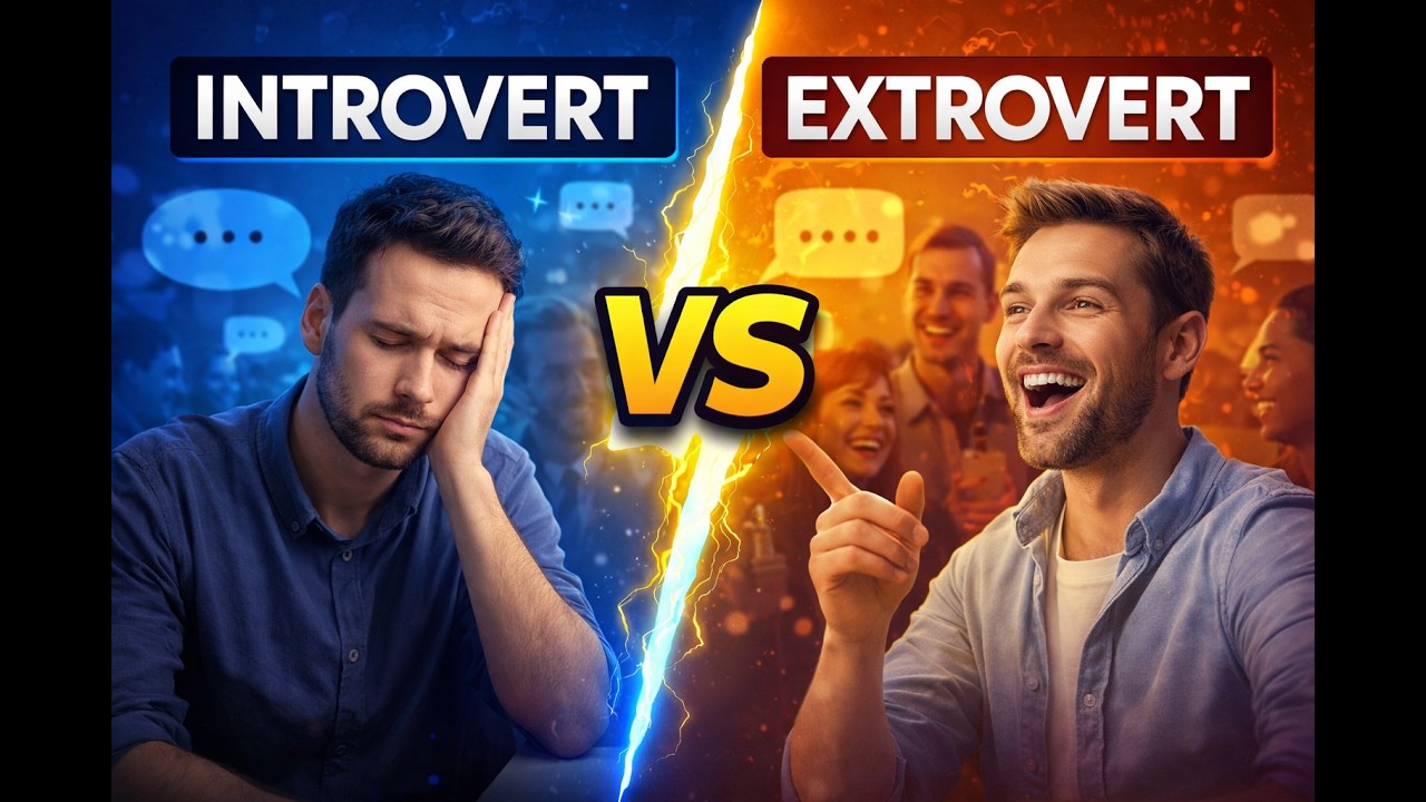 Introvert vs Extrovert: The Real Difference Explained in 40 Seconds