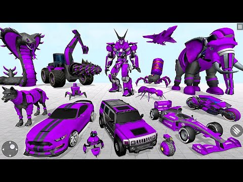 Elephant Robot Car: Police Elephant Car Airplane Transport Game | Android iOS Gameplay