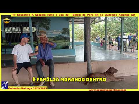 Tv Educativa a Epopéia de Marília S.P rumo à Cop 30 Belém do PARÁ PA. Profº Mstr Rafael Giovanetti Teixeira entrevista o Ancião Cirilo no Quilombo Kalunga Corte 04