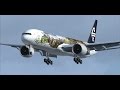 Air New Zealand The Hobbit Jet Boeing 777 300ER Landing LAX Los Angeles