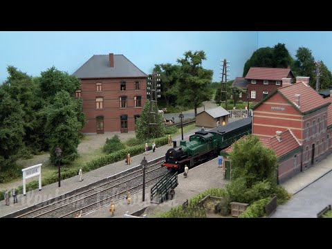 Steam Locomotives at Heide Railway Station in Belgium - Model Railroad HO scale of Belgian Railways