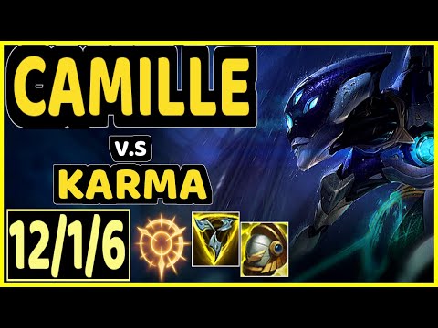 HARP (CAMILLE) vs KARMA - 12/1/6 KDA BOTTOM SUPPORT CHALLENGER GAMEPLAY - KR