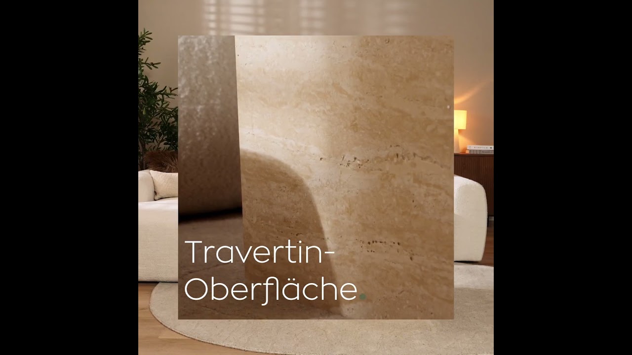 Couchtisch/Element Ace Travertin 75 x 75 x 40 cm