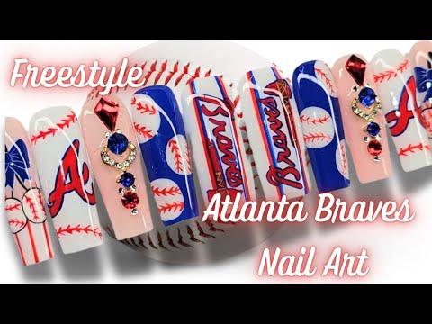 Glitter Baseball Nails