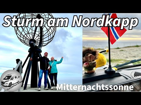 #216 Sturm am Nordkapp, Mitternachtssonne, schlemmen und shoppen, Skandinavien 2014 Langfahrt