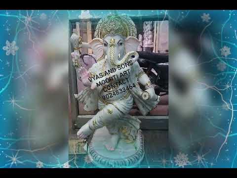 White lord ganesha marble statue, size: min. 12 inch to 150 ...