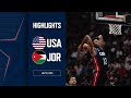 HIGHLIGHTS USA Vs Jordan 2025 FIBA U19 World Cup July 2 2025