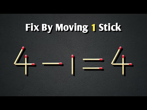 This Puzzle Looks Easy But It Will Break Your Brain! Hard Matchstick Puzzle 4-1=4