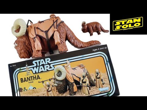 Star Wars Stan Solo Custom Vintage Kenner-Style Bantha + Baby Bantha Figure Unboxing & Review