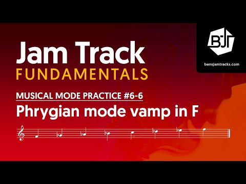 F Phrygian mode vamp Jam Track - BJTF #6-6