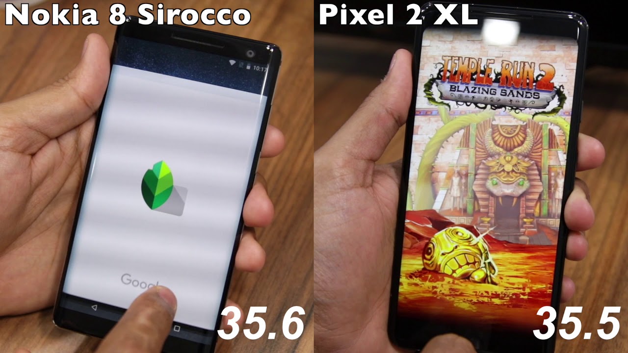 Nokia 8 Sirocco vs Google Pixel 2 XL Speed Test, Multitasking, and NAND Storage Comparison