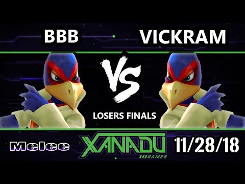 S@X 278 SSBM -  BBB (Falco) Vs.  Vickram (Falco) - Smash Melee Losers Finals