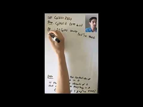 Center, Centralizer and Normalizer (Algebra 1: Lecture 3 Video 2)