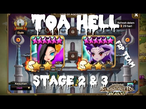 Summoners War : Toa Hell Giana and Craka Boss stage ( April -May 2022)