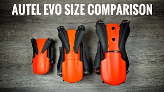 Autel Evo Nano מול Evo Lite מול Evo 2 - השוואת גודל ומשקל
