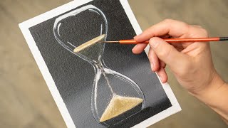 Hourglass - Acrylic painting / Time lapse / Homemade Illustration