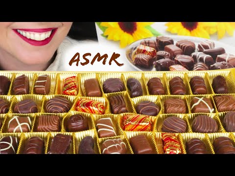 ASMR: ASSORTED CHOCOLATE PRALINES - CHOCOLATE BOX REVIEW 🍫 | Whispering Mukbang | Real Eating Sounds