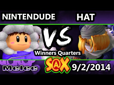 S@X - Apex | Nintendude (Ice Climbers) vs Hat (Sheik) SSBM Winners Quarters - Melee