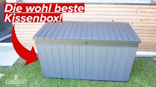 Keter Auflagenbox Darwin 150 im Test [Aufbau, Belastungstest, Fazit]