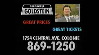 Goldstein Subaru (Colonie) commercial (WRGB Week 1992-11-08)