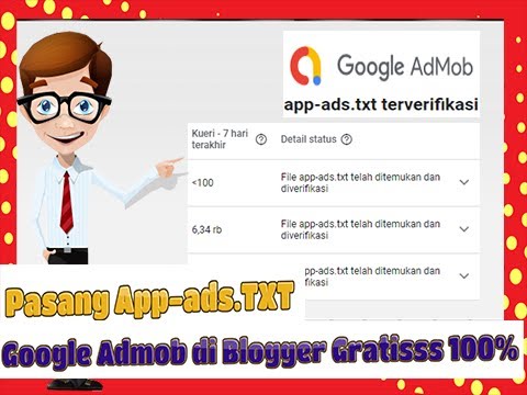 Cara Mudah Pasang App-ads.TXT Admob pada situs Blogger secara Gratisss 100%