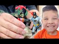 Its BATMAN Caleb And Dad Open New Batman TOYS Caleb Pretend Play