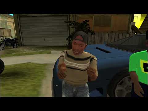 CJ y sus amigos viajan a la casa del Tio Gilipollas - GTA SA Loquendo